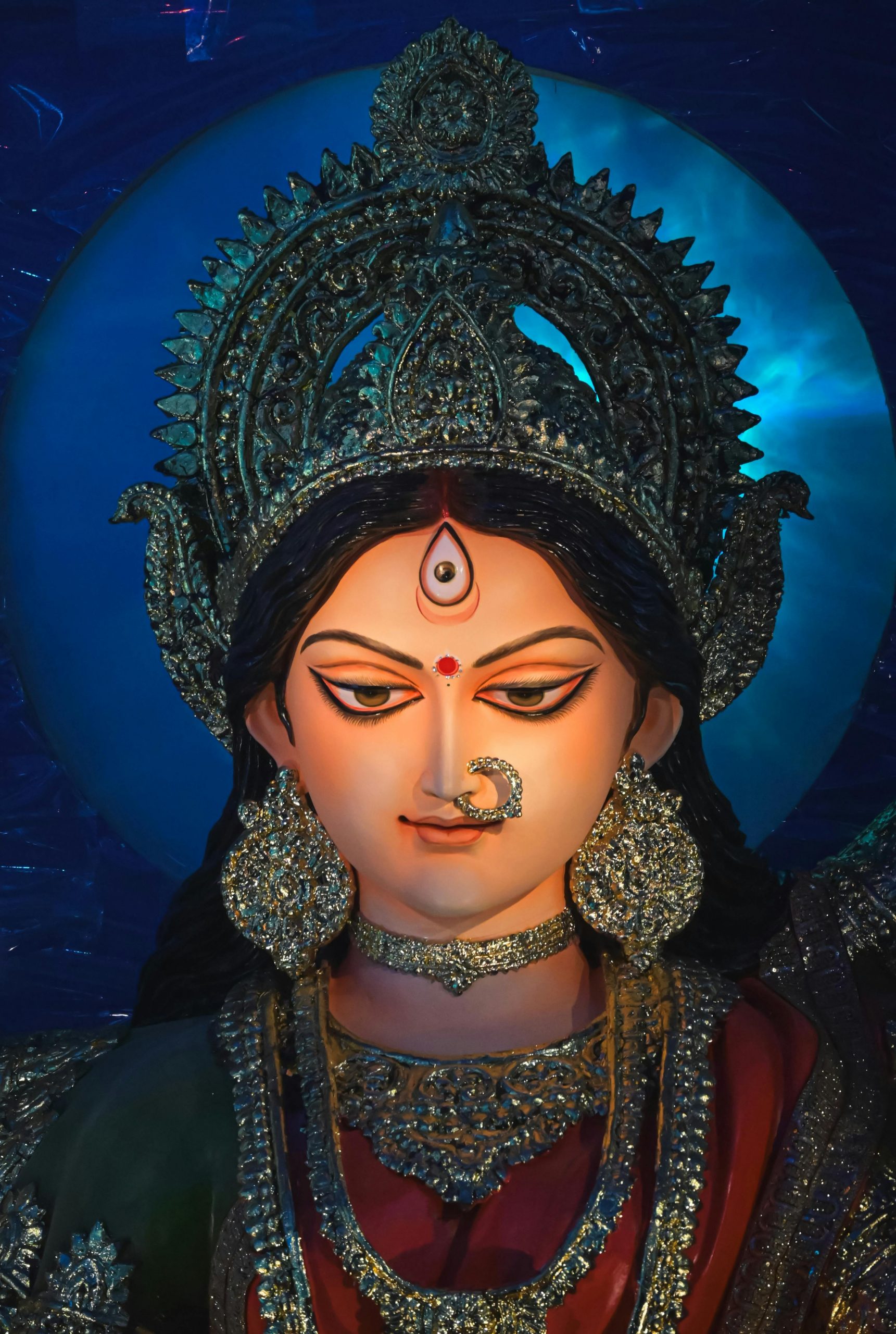 Statue of Goddess Durga celebrated during Dashain